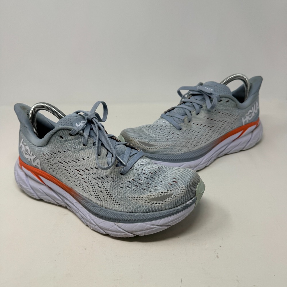 (NO INSERTS) Hoka One One W Clifton‎ 8 Blue Running Shoes Women's Size 8.5 B